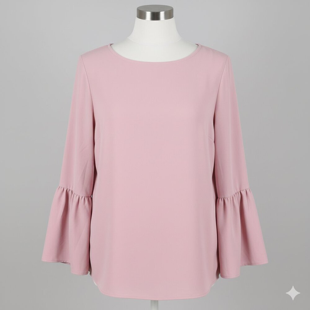 Apt. 9 Women's Soft Pink Flared Sleeve Top